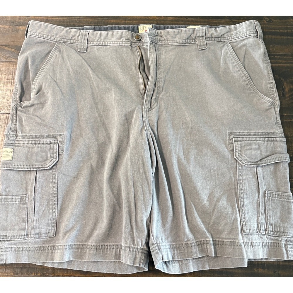 RedHead Mens Gray Cotton Cargo Shorts Size 44 Outdoor Casual Relaxed Fit